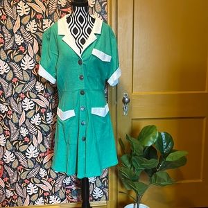 Fashion Brand Company Twin Peaks 🥧 Waitress Linen Dress Size XL